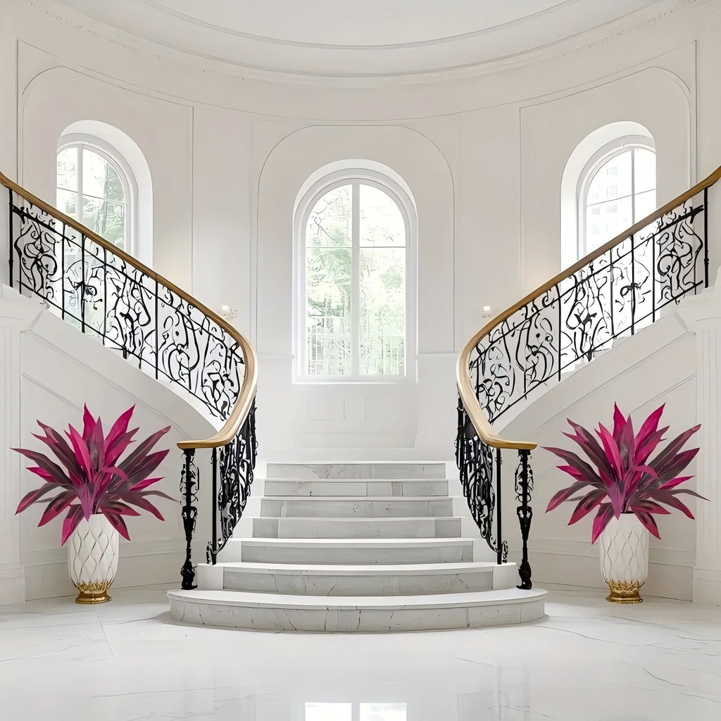 Boston Fern 2-Piece Set - Large Purple Artificial Plants for Courtyard Garden, Terrace, and Wedding Decorations, Versatile Use, No Flowerpot Included Decorative Fruit