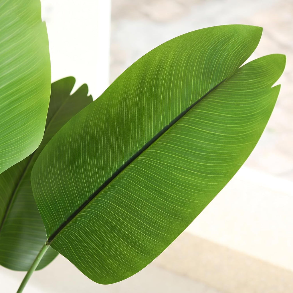 LINBONIO 5 Feet Bird of Paradise Artificial Plant, Artificial Plants Indoor, Fake Plant for Home Office Wedding Decor, Black Flowerpot